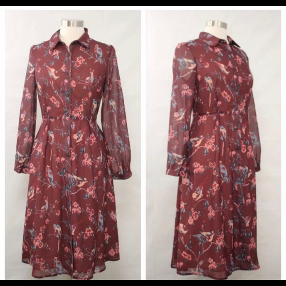 MODCLOTH Pink Floral Martini Dress